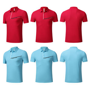 Polos athlétiques fuselés en tissu extensible les plus vendus, uniformes de course à pied - Product Image 2