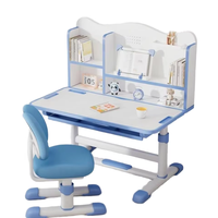 Ensemble table et chaise d'étude simple pour les élèves du primaire, bureau pour enfants avec fonction de levage, écriture, devoirs
