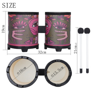 Indiano Orff Bongo Mão Tambor De Madeira Instrumento Musical Africano Atacado Fornecimento - Product Image 4