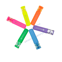 Fabricant Petits Cadeaux Bureau Fournitures Scolaires Vente en Gros 6 Couleurs Ensembles Encre Normale Oblique Pointe de Pinceau Surligneur Stylo Marqueur