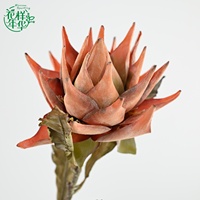 Groothandel Hoge Kwaliteit Kunstmatige King Protea Zijden Bloemen Binnen voor Tuin Landschap Bruiloft Oosterse Tafeldecoratie