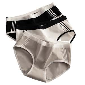 กางเกงชั้นในผ้าฝ้ายหลากสีสำหรับผู้หญิงกางเกงเอวสูงปานกลางกางเกงในบิกินี่สำหรับผู้หญิงใส่ทุกวัน - Product Image 1