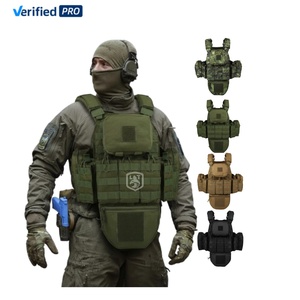 سترة حاملة من البوليستر ، سترة عالية الجودة آمنة باللون الأخضر ، سترة تكتيكية سريعة التحرير في الهواء الطلق - Product Image 1