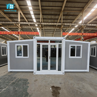 Maisons conteneurs pratiques 3 pièces, maisons extensibles 20ft 30ft 40ft, maison modulaire mobile pour la vie en extérieur