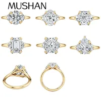 Bague MUSHAN personnalisée en argent sterling 925 avec moissanite couleur D VVS, luxe ovale radiant, bagues en argent sterling 925 avec diamant