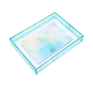 Hot bán 2-in-1 Acrylic khung ảnh Tabletop/tường treo rõ ràng + hợp thời trang cạnh màu sắc hình ảnh khung - Product Image 6