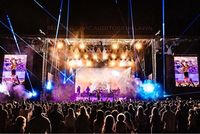 Écran LED de scène pour DJ, location de mur vidéo suspendu, décoration de fond de scène extérieure, 5m x 3m, pour concert