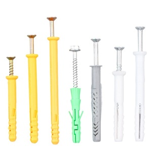 Plastic Expansion Screws 8x50 8x60 8x70 8x80 8x100 Yellow White Green For <b>Wall</b> Cabinet Fixing - Product Image 3