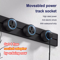 Nouvelle Arrivée Prise Multiprise Rail Électrique en Aluminium avec Prises Universelles Amovibles 13A USB Type C (Royaume-Uni/États-Unis/Union Européenne) pour Mur Domestique