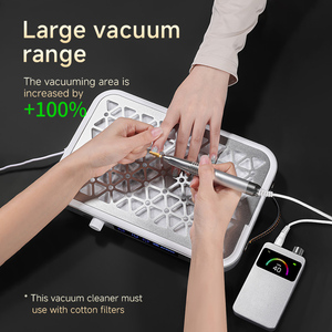 Aspirateur à poussière pour ongles sans balais 48W, 4000 tr/min, faible bruit, forte aspiration, 54 CFM, ABS PC, machine à vide pour salon - Product Image 3