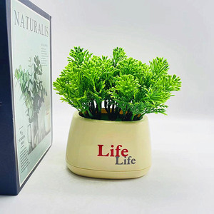 Planta Artificial en Maceta de 18 cm, Decoración de Plástico Verde para Sala de Estar - Product Image 1