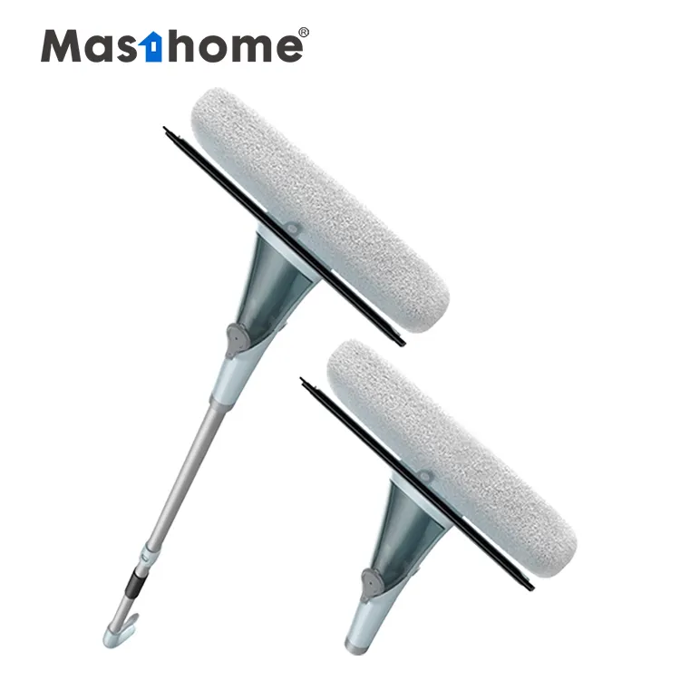 Masthome 3 in 1 long handle exterior window cleaning washing extension wiper glass cleaner squeegees