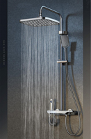 Système de douche mural chaud/froid pour salle de bain, ensemble de mitigeur de douche pluie, système de robinetterie de douche extérieure type piano