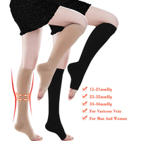 Nouvelles chaussettes de compression sportives unisexe pour varices, soutien des jambes à haute pression, manchon de compression extensible pour mollets