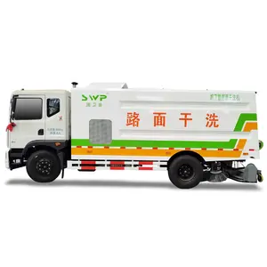 Động cơ diesel làm sạch quét xe nặng đường phố xe tải giá dongfeng đường quét xe tải với phun nước để bán