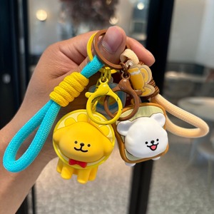 Anime Dog Keychain 3D Plastic Rubber Silicone Business Keychain