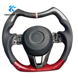 Volante de Fibra de Carbono y Cuero con Base Plana Forjado a Medida para <span class=keywords><strong>Mazda</strong></span> 3 6 CX3 CX5 CX4 CX8 CX9 MX5 CX-<span class=keywords><strong>5</strong></span> <span class=keywords><strong>MX</strong></span>-<span class=keywords><strong>5</strong></span> BP BM KE 2014 2021 - Product Image 3