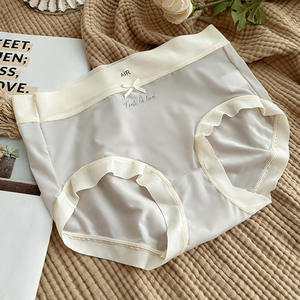 Braguitas de seda helada sin costuras de tiro medio, transpirables, cómodas y antibacterianas, estilo sexy, novedad superventas para mujer - Product Image 6