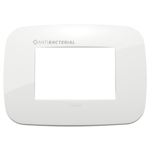 Vimar Antibacterial White Wall <b>Plate</b> 12.2x9 Cm For <b>Switches</b> - Product Image 1