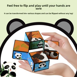 Cubo Mágico 3D Panda Estilo TikTok 3x3x3, Magnético, de Plástico, Juguete Popular para Aliviar el Estrés, Juguete Educativo para Mayores de 14 Años - Product Image 2