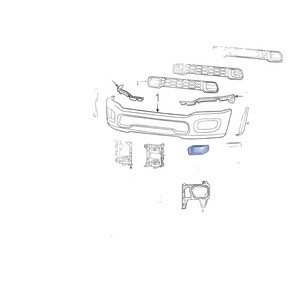 Front Bumper Fog Light Trim <b>Frame</b> For 2019-2023 Dodge Ram 2500 3500 68449247A Plastic <b>Clip</b> On - Product Image 4