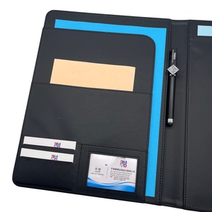 Tùy chỉnh <span class=keywords><strong>A4</strong></span> Văn Phòng thư mục tập tin PU da danh mục đầu tư tổ chức với chủ thẻ và hội nghị Folio cho quản lý tài liệu - Product Image 4