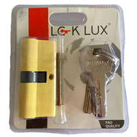 Lcklux Cylindre de serrure à double tour à double rainure, design moderne, très vendu, pour porte d'ordinateur, en laiton avec boîtier en zinc, haute sécurité 3