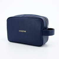 Sac de toilette de voyage imperméable en PU de haute qualité avec logo personnalisé, trousse de maquillage pour homme, sac cosmétique en similicuir de luxe pour homme, trousse de toilette