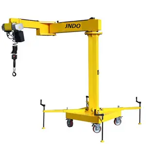 360 degree rotating pivot bearing portable extension articulated movable jib crane