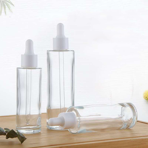 Botella de suero de vidrio transparente de 30ml 1oz 50ml 60ml 100ml con cuentagotas transparente para serigrafía y embalaje - Product Image 5