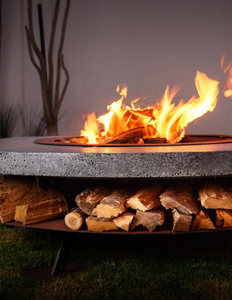 Tavolo da Esterno Multifunzione in Acciaio Moderno Personalizzato con Caminetto <span class=keywords><strong>a</strong></span> Gas e Braciere <span class=keywords><strong>a</strong></span> Legna, Protezione Vento in Vetro, per Cucina, Sala da Pranzo, Interni ed Esterni - Product Image 2