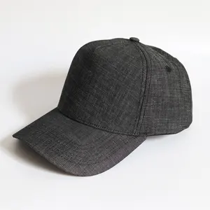 Oem Hot Bán Tùy Chỉnh Mới Phong Cách Chất Lượng Cao Denim Màu Đen Một Hình Dạng Khung 5 Bảng Điều Chỉnh Mũ Bóng Chày Người Đàn Ông Đội Mũ Thể Thao Ngoài Trời Thời Trang Dạo Phố - Product Image 1