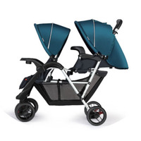 Poussette double pliable multifonction pour jumeaux avec deux sièges pour enfants