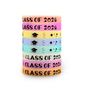 Class of 2026 Silicone Wristbands Graduation <b>Bracelets</b> Celebrating Congrats Grad <b>Bracelet</b> for Teacher Students Party Supplies - Product Image 2