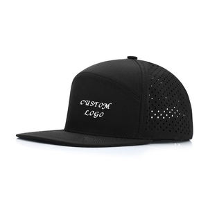 Haute Qualité Personnalisé 6 Panneau Gorras Personnalisé Plat Bill Polyester Étanche Laser Cut Trou Perforé Snapback Chapeau - Product Image 3