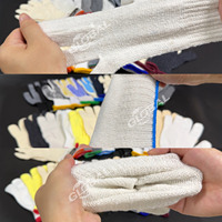 Gants de Travail Tricotés en Coton, Moins Chers, Personnalisables, Logo, 40g 50g, Blanc Noir Gris Rouge, Gants de Protection