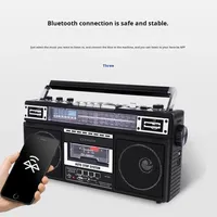 Nouveau magnétophone radio portable quatre bandes pour étudiants avec FM 80-108 MHz, puissance de sortie 10-30 W, lecteur USB, lecteur SD, affichage numérique