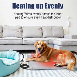 自動パワー大型ペット用暖房パッド高級PVC屋内温暖化マット犬用猫現代電気暖房無地漫画スタイル - Product Image 3