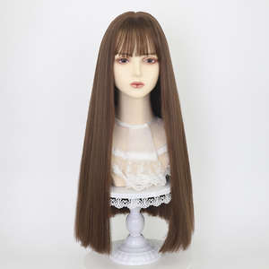 Máquina para Hacer Pelucas Estilo Europeo Americano, Peluca de Mujer con Flequillo de Moda, Cabello Largo, Estilo Influencer - Product Image 6