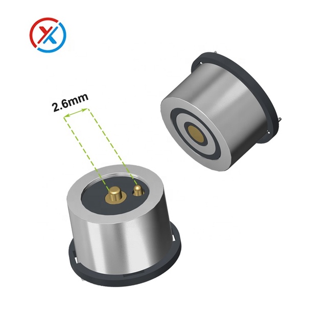 2pin pogo magnetic charging connector 12V 3A spring loaded waterproof magnet pogo charger smart devices magnetic charging head