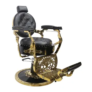 DTY 2022 중국 살롱 가격 골드 레트로 오래 된 스타일 이발사 의자 가격 클래식 무거운 의무