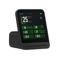 Moniteur de qualité de l'air intelligent Qingping OLED avec 2 capteurs, détecteur PM2.5, TVOC, étanche, moniteur de bruit, de poussière, horloge, batterie, barre en plastique