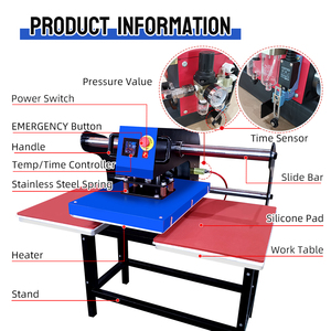 Xingyan Hot Bán 40*60cm khí nén đôi trạm lớn định dạng máy ép nhiệt T-Shirt in ấn Máy ép - Product Image 5