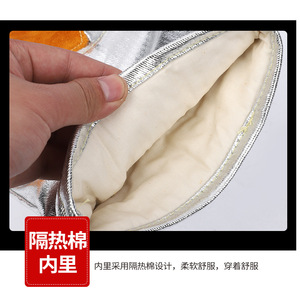 Nhôm lá + da bò da nhiệt độ cao kháng cháy găng tay cách nhiệt và ủi kháng - Product Image 2