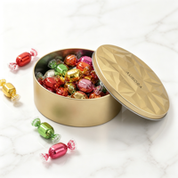 Boîte en métal ovale personnalisée pour bonbons, chocolats, biscuits, emballages alimentaires, vente en gros, sur commande