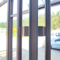 Puerta Comercial de Aluminio para Exteriores de Edificios, Tiendas y Restaurantes KFC, Puerta de Entrada para Casa