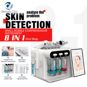Nouveau Scanner d'analyse cutanée 3D IA 8-en-1 M9 Golden Oxygen 2026 – Appareil facial anti-points noirs et rajeunissement de la peau pour soins esthétiques (vente en gros) - Product Image 1