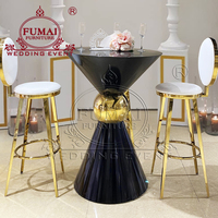 Table de cocktail moderne d'événement en métal de fer de boule de fil d'acier à vendre