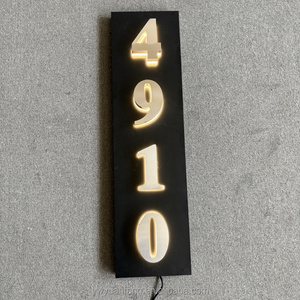 Ngoài trời không thấm nước backlit Led nhà số kim loại thư dấu hiệu cửa thép không gỉ dấu hiệu 3D sáng số tấm - Product Image 6