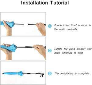 Protection solaire <span class=keywords><strong>UV</strong></span> de haute qualité, parapluie de poussette de bébé portable étanche à la pluie avec pince universelle - Product Image 4